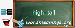 WordMeaning blackboard for high-tail